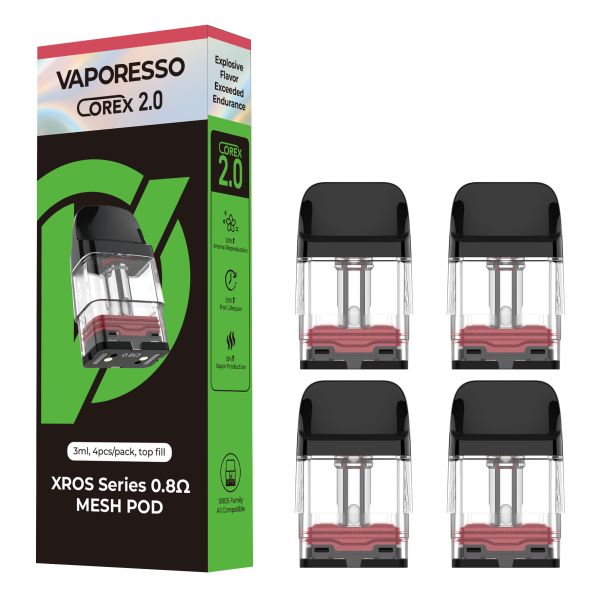 Vaporesso XROS Series Corex 2.0 Pod - 3mL - 0.80 ohm - 4 Pack