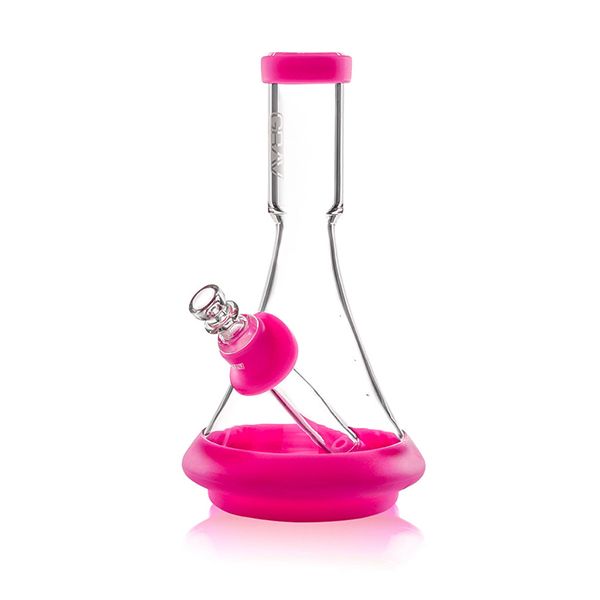 GRAV Deco Water Pipe in Silicone - Toxic Pink