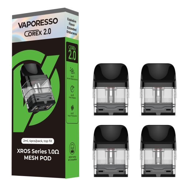 Vaporesso XROS Series Corex 2.0 Pod - 2mL - 1.00 ohm - 4 Pack