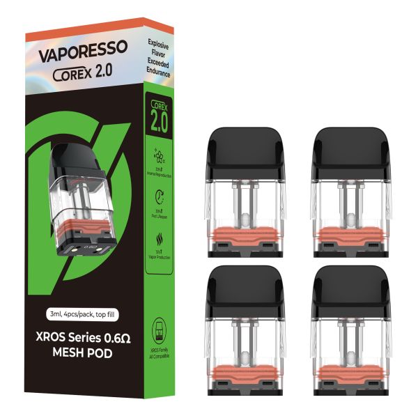 Vaporesso XROS Series Corex 2.0 Pod - 3mL - 0.60 ohm - 4 Pack
