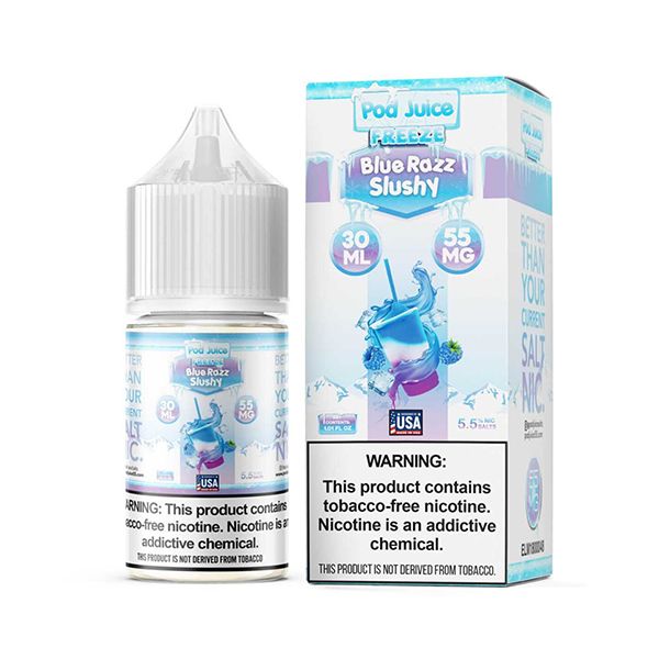 Pod Juice Salts Blue Razz Slushy
