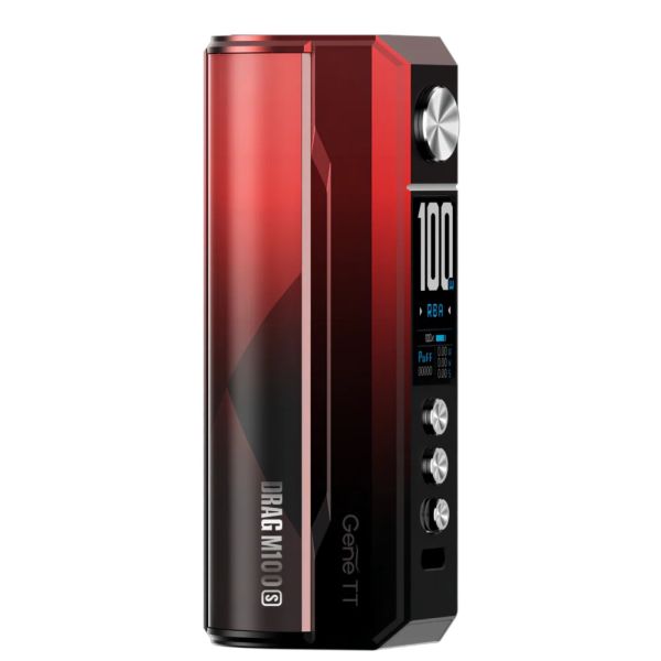 VooPoo Drag M100S Mod - Red and Black