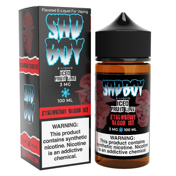 TFN Strawberry Blood Ice E-liquid by Sad Boy - (100mL)