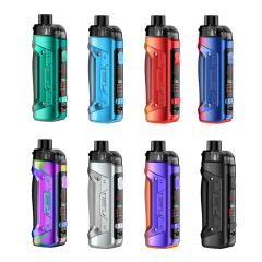 Eight Geekvape Aegis Boost vapes of different colors displayed in a grid to highlight the various cool choices