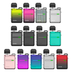Laid out 13 SMOK Novo Master Box Kits in different colors with LED indicator facing forward
