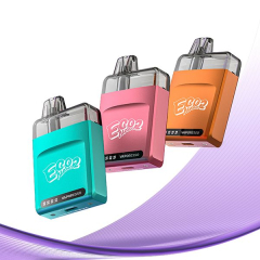 VAPORESSO ECO Nano 2 Vape Kit in Misty Green, Blossom Pink and Sunkissed Amber all lined up layered on one another to show their fun design
