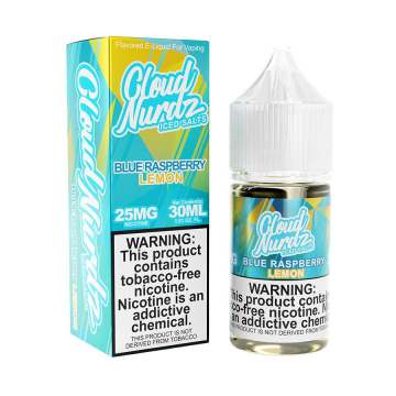 Cloud Nurdz TFN Blue Raspberry Lemon Iced Nic Salt - (30mL)