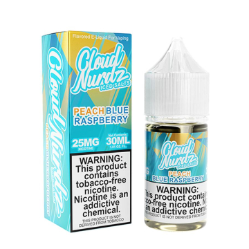 Cloud Nurdz TFN Peach Blue Raspberry Iced Nic Salt- (30mL)
