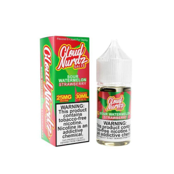 Cloud Nurdz TFN Sour Watermelon Strawberry Nic Salt - (30mL)