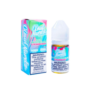 Cloud Nurdz TFN Sour Watermelon Strawberry Iced Nic Salt - (30mL)