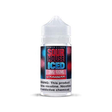 Iced Sour Strawberry E-liquid by Sour House - (100mL)