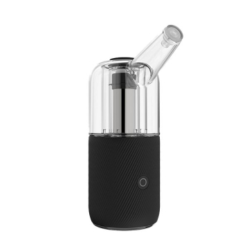Front shot of Black Auxo Cenote Dab Vaporizer with button activation