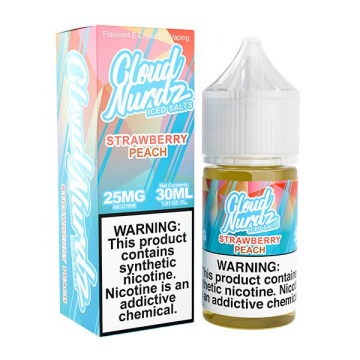 Cloud Nurdz Salts Strawberry Peach Iced - (30mL)