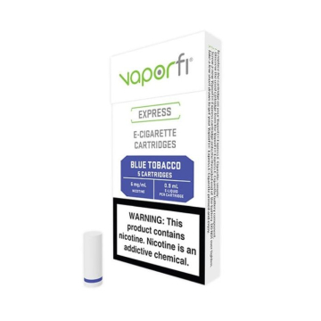 10 Pack Express Tobacco Blue E Cig Cart and Product Box