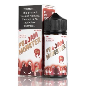 PB & Jam Strawberry E-Liquid by Jam Monster (100mL)