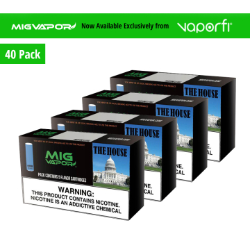 40 pack product boxes of Mig Vapor tobacco vape cartridges