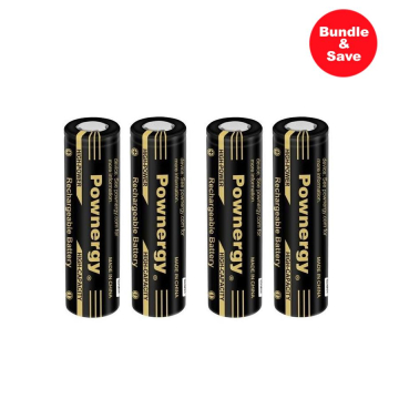 Pownergy 18650 3000mAh 30A Battery (4 Pack) Bundle