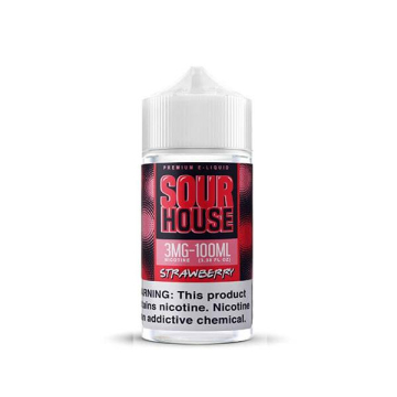 Sour Strawberry E-liquid by Sour House - (100mL)