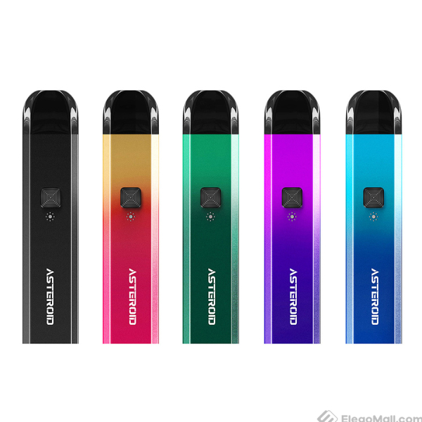 Five different colors of E-Fog Vape Kit 