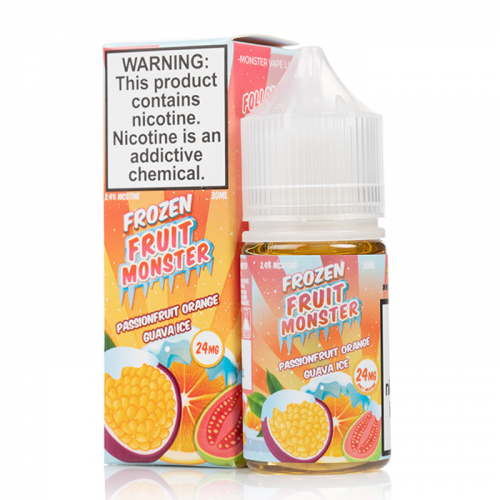 Frozen Passionfruit Orange Guava Nic Salt by Fruit Monster- (30mL) Frozen Passionfruit Orange Guava Nic Salt by Fruit Monster- (30mL)