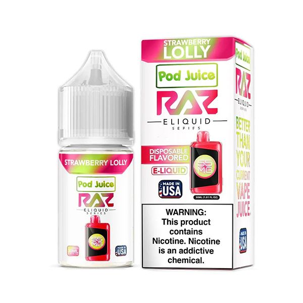 RAZ x Pod Juice Salts Strawberry Lolly