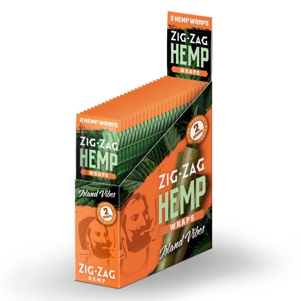 ZIG-ZAG Hemp Wraps 2 PK Island Vibes NPP - 25 Pouches