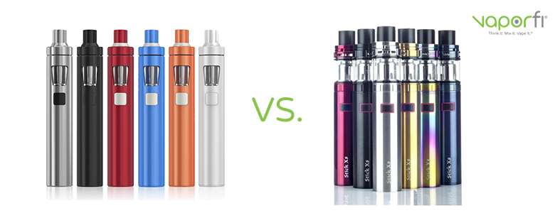 Joyetech eGo AIO vs SMOK Stick V8: Showdown of the Vape Pen Kits (Infographic)