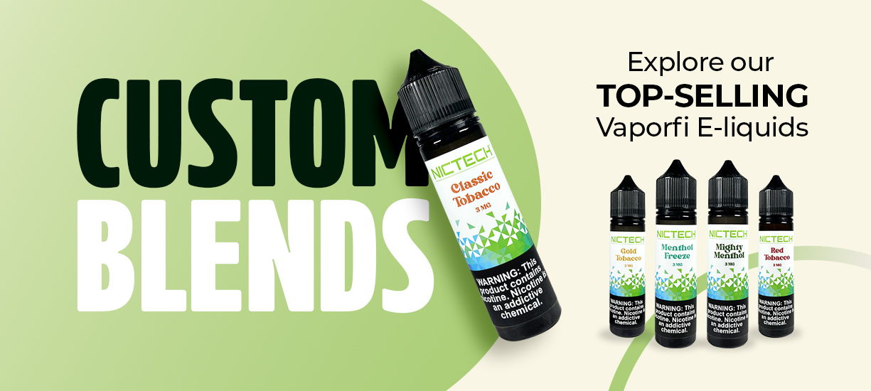 VaporFi NicTech Brand Custom Blend Tobacco Vape Juice