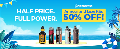 50% OFF VAPORESSO 50% OFF VAPORESSO
