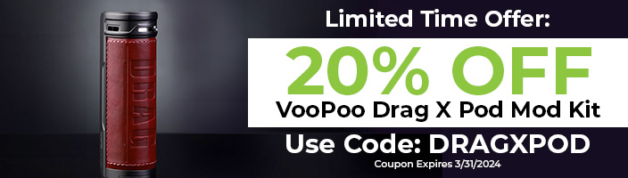 Click To Apply Coupon Code For The VooPoo Drag X Pod Mod Kit